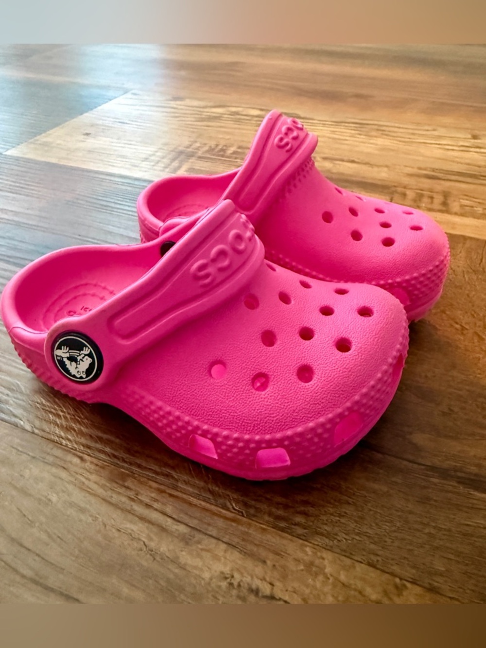 Infant Hot Pink Crocs - size 4